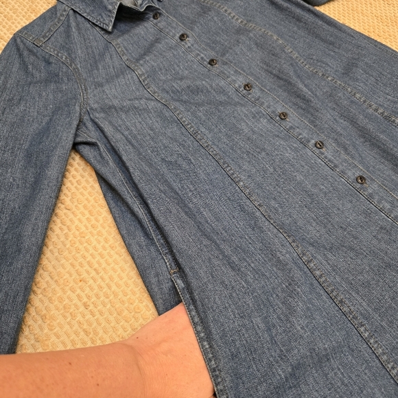 Madewell Dress Womens Long Sleeve  Button Up Blue Size Small Whit Pockets - Picture 16 of 16